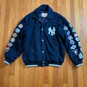 Vintage Y2K New York Yankees World Series Champion Varsity Jacket M MLB Read